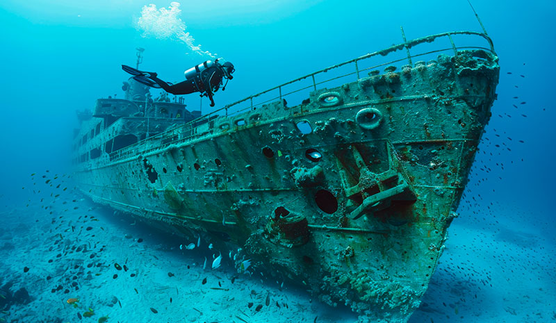 Sunken ship
